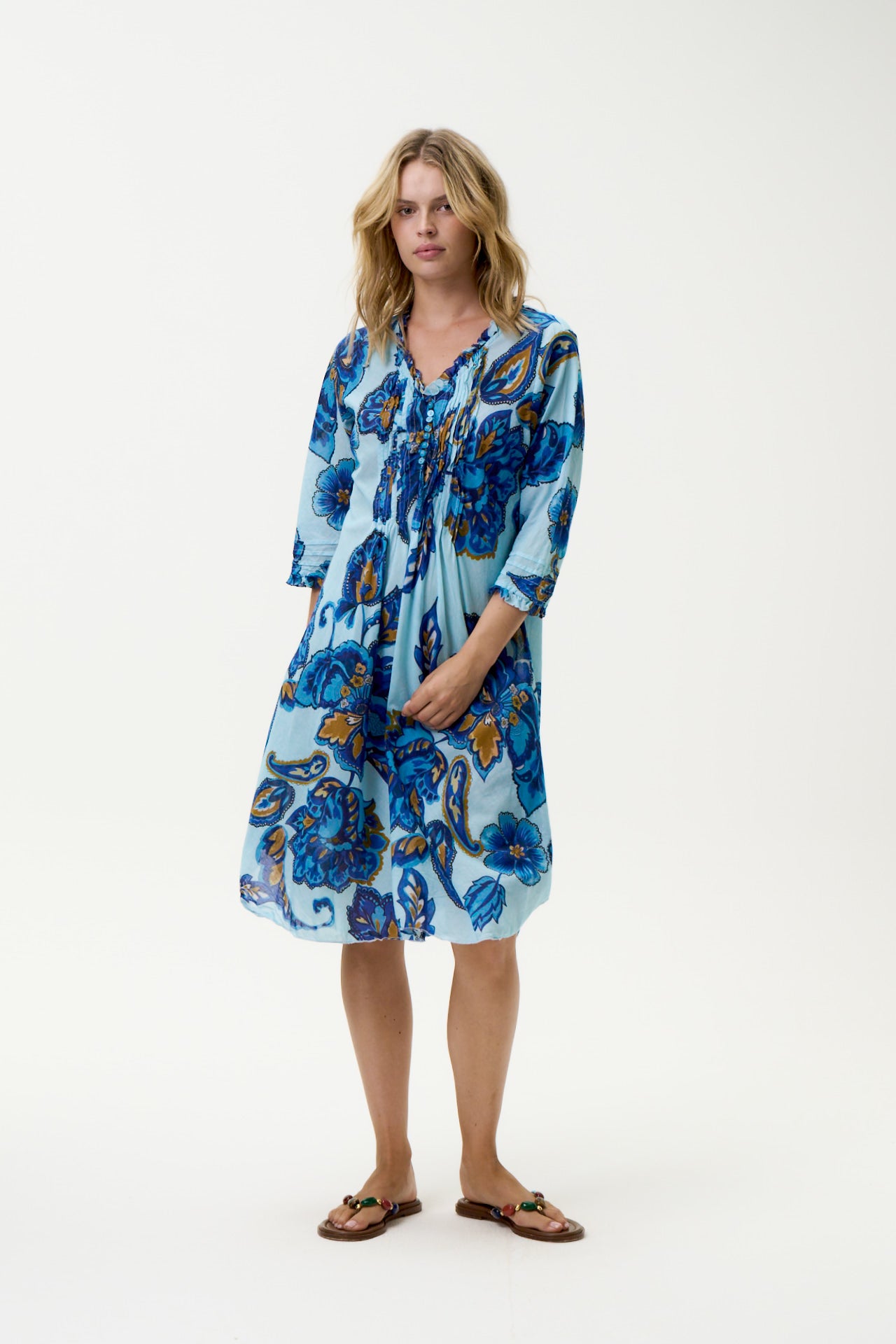 Middy Poppy-Lemnos-Cotton-Blue Flower – oneseason