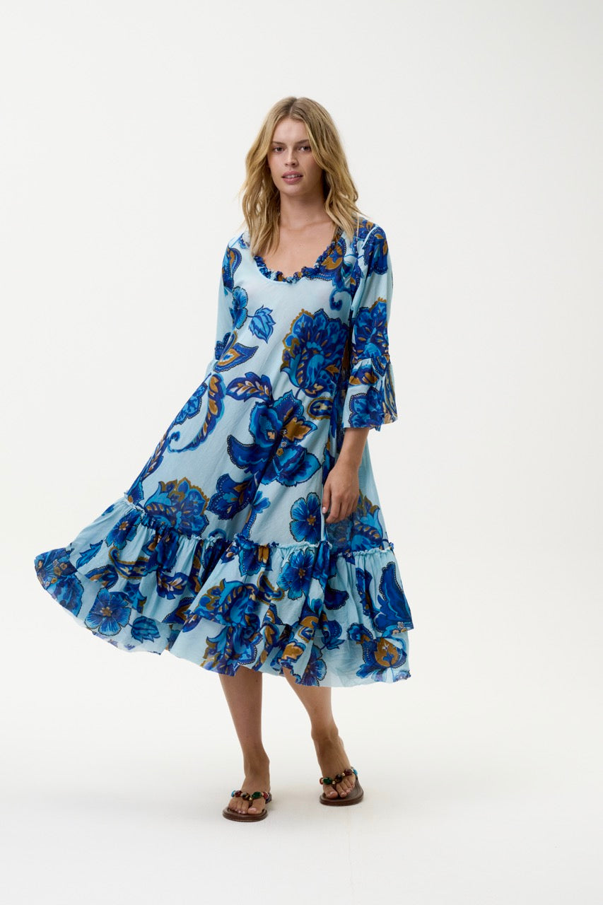 Valentina-Lemnos-Cotton-Blue Flower – oneseason