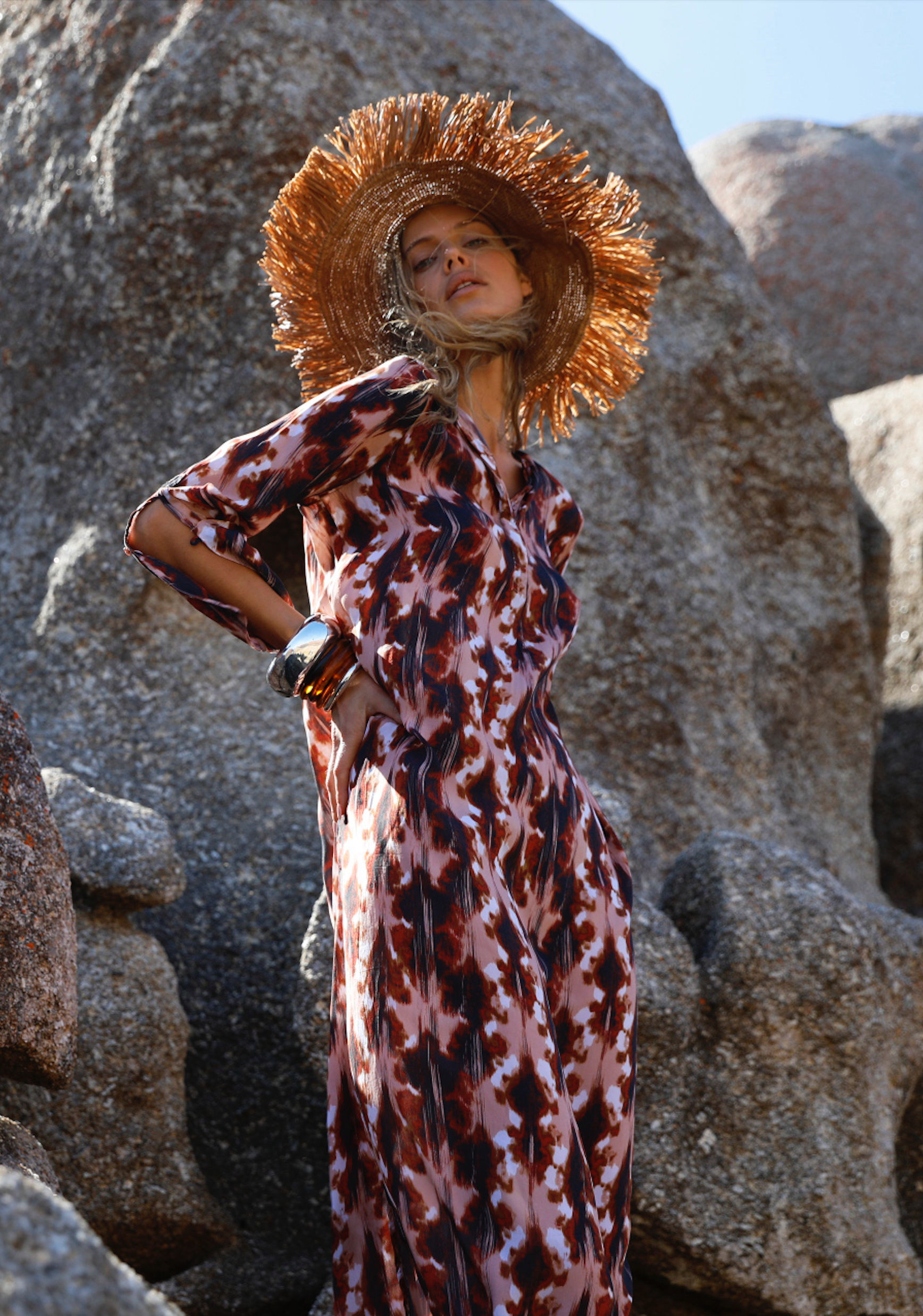 genie maxi dress Long Genie-Mallorca-Viscose-Mocha – oneseason