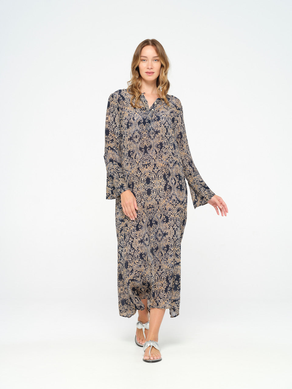 Long Genie-Costa Brava Navy-Viscose-Navy – One Season