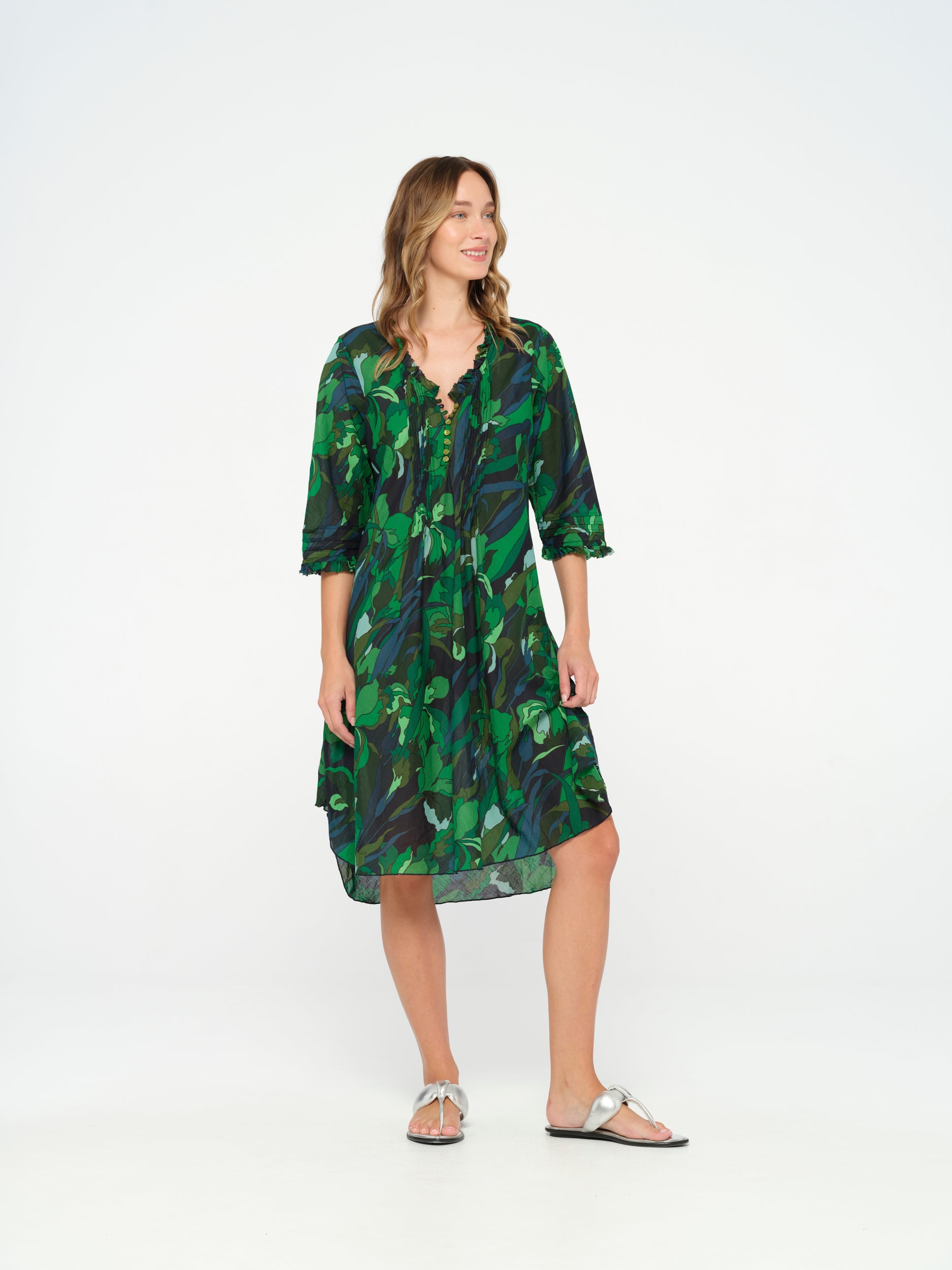 Middy Poppy-Istria Emerald-Cotton-Emerald – oneseason