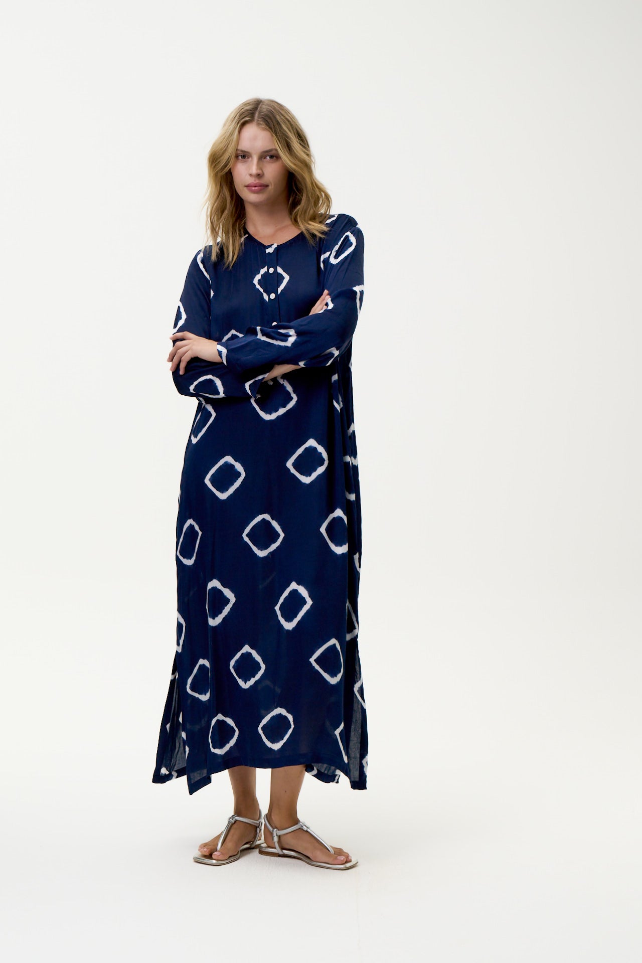 Llew Maxi-Atlas-Cupro-Navy – oneseason