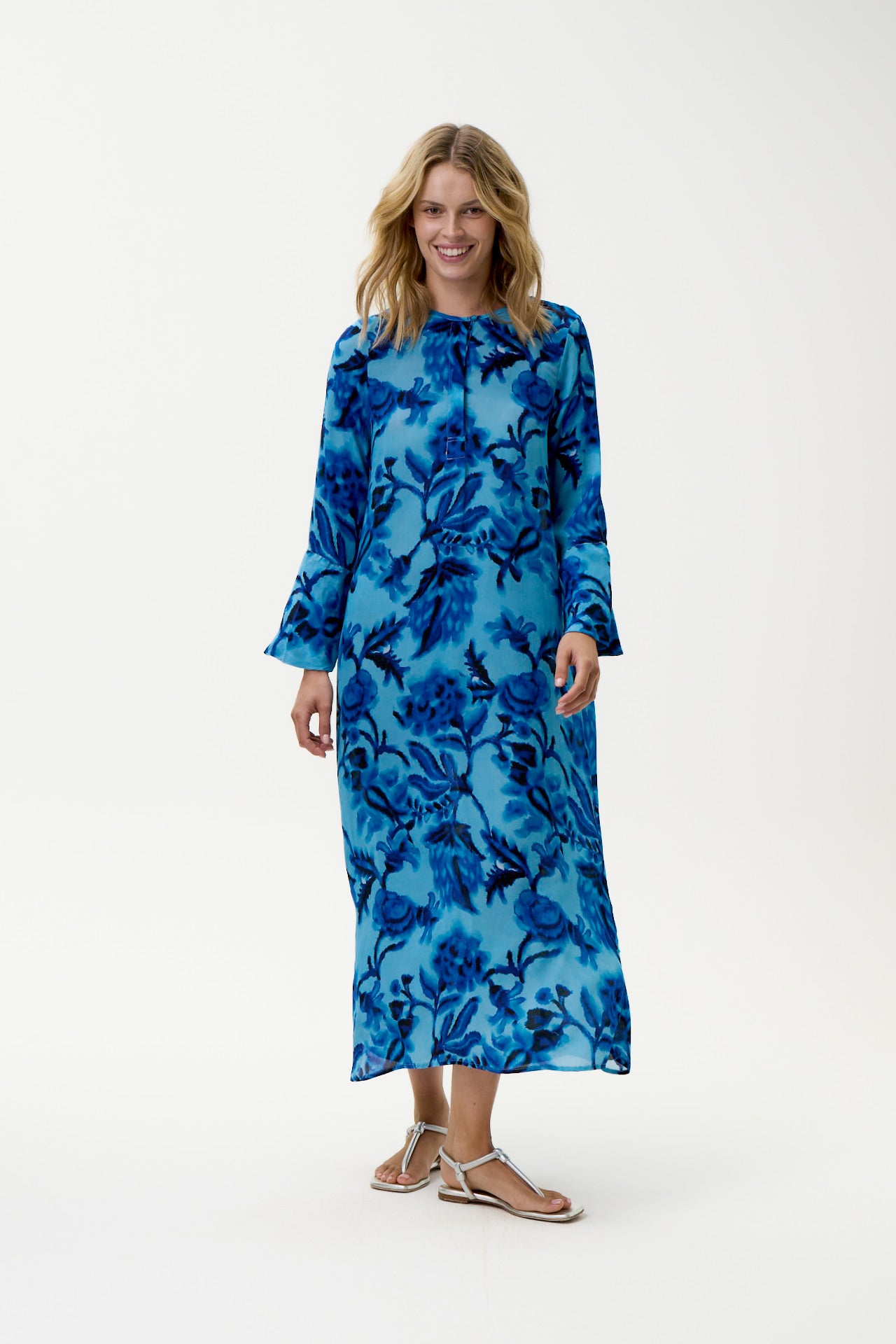 genie maxi dress Long Genie-Milos-Viscose-Blue – oneseason