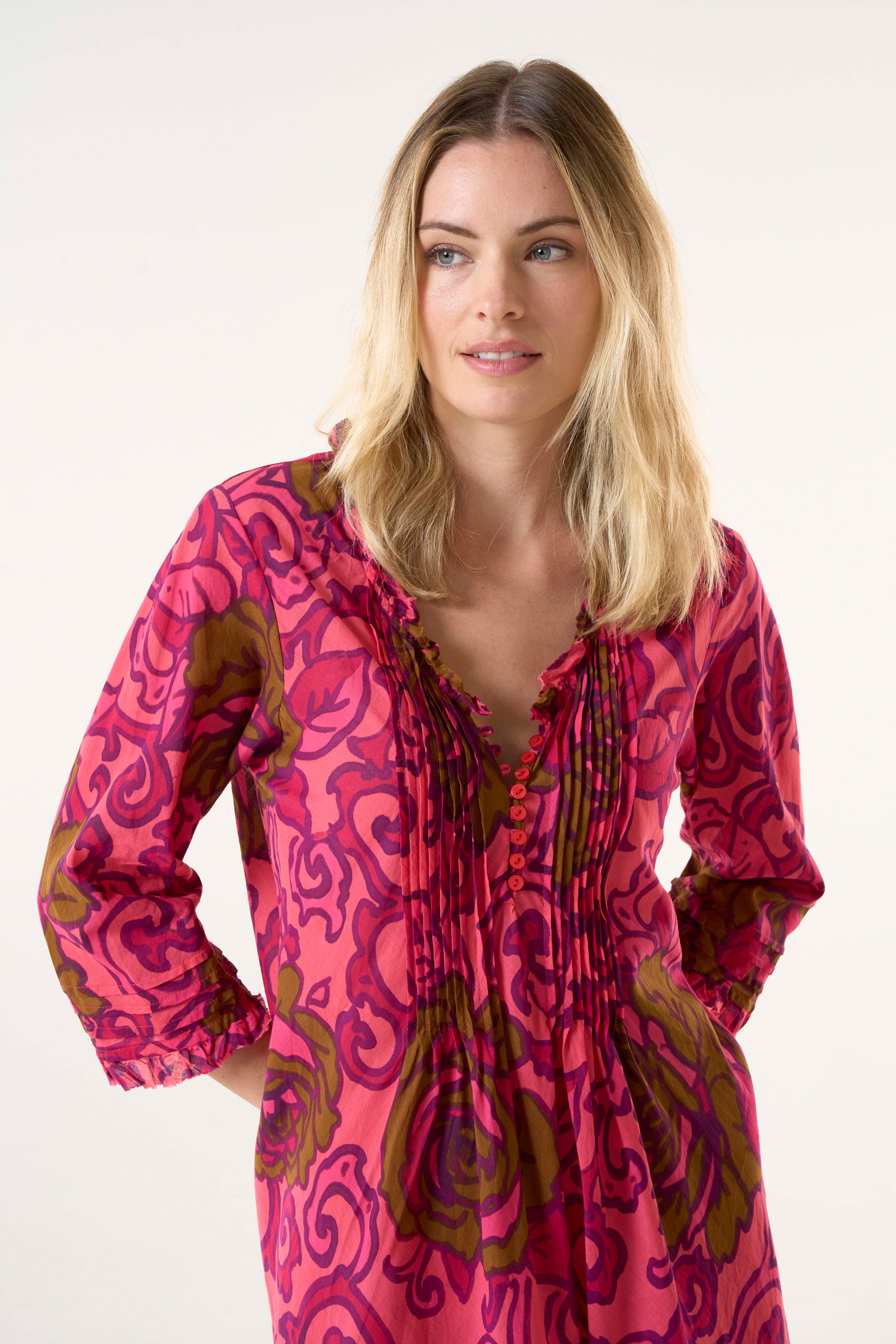 Long PoppySan Sebastian Hot CoralCottonHot Coral oneseason